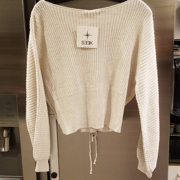 💕LF SEEK THE LABEL Chunky Corset Lace Up Sweater - Picture 2 of 8